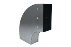 Galvanised flat duct elbow 90 degrees 300x80 horizontal