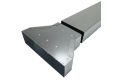 Reducer 300 x 80 mm to 220 x 80 mm for galvanised flat duct