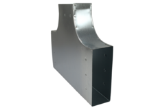 T-piece 90 degrees 220x80 mm - 220x80 mm for flue pipe