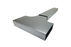T-piece 90 degrees 220x80 mm - 220x80 mm for flue pipe