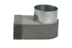 Thermoduct elbow 170mm x 80mm to diameter 160 mm for ducting