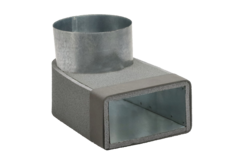 Thermoduct elbow 170mm x 80mm to diameter 160 mm for ducting