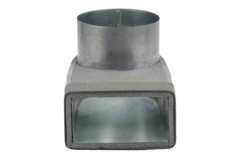 Thermoduct elbow 170mm x 80mm to diameter 160 mm for ducting