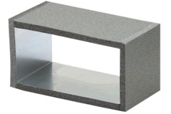 Thermoduct connection piece, 220x80 mm, L=100 mm