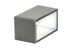 Thermoduct connection piece, 220x80 mm, L=100 mm