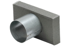 Thermoduct cover 220x80 mm with connection diameter 80 mm