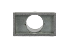 Thermoduct cover 220x80 mm with connection diameter 80 mm