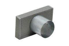 Thermoduct cover 220x80 mm with connection diameter 80 mm