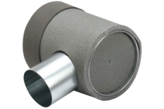 Thermoduct flat duct connector diameter 125mm H=80 mm single with hole for tunnel work