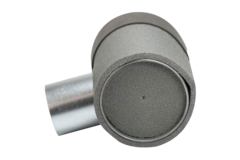 Thermoduct flat duct connector diameter 125mm H=80 mm single with hole for tunnel work