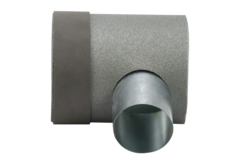 Thermoduct flat duct connector diameter 125mm H=80 mm single with hole for tunnel work