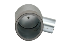 Thermoduct flat duct connector diameter 125mm H=80 mm single with hole for tunnel work