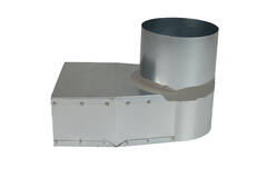 Slate corner piece 220x80 mm to diameter 150 mm for inlet duct