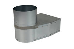 Slate corner piece 220x80 mm to diameter 150 mm for inlet duct