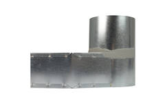 Slate corner piece 220x80 mm to diameter 150 mm for inlet duct