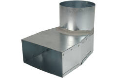 Slate corner piece 220x80 mm to diameter 160 mm for inlet duct