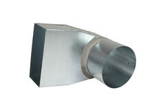 Slate corner piece 220x80 mm to diameter 160 mm for inlet duct
