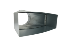 Transition piece 220x80 mm to diameter 150 mm for flue pipe