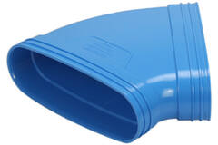Wavin Ventiza Elbow 45 degrees PVC oval 195x80 mm horizontal M/M