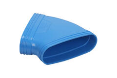 Wavin Ventiza Elbow 45 degrees PVC oval 195x80 mm horizontal M/M