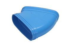 Wavin Ventiza Elbow 45 degrees PVC oval 195x80 mm horizontal M/M