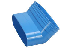 Wavin Ventiza Elbow 45 degrees PVC oval 235x80 mm vertical M/S