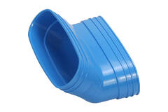 Wavin Ventiza Elbow 45 degrees PVC oval 235x80 mm vertical M/M