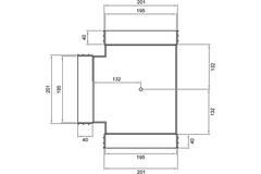 Wavin Ventiza T-piece 90 degrees PVC oval 195x80 mm M/M/M