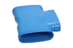 Wavin Ventiza T-piece 90 degrees PVC oval 195x80 mm M/M/M