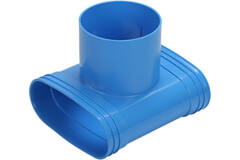 Wavin Ventiza PVC T-piece oval 235x80 mm with diameter 160 mm M/M/M