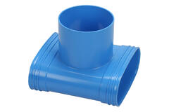 Wavin Ventiza PVC T-piece oval 195x80 mm with diameter 160 mm M/M/M