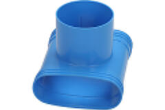 Wavin Ventiza PVC T-piece oval 195x80 mm with diameter 160 mm M/M/M