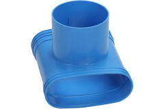 Wavin Ventiza PVC T-piece oval 195x80 mm with diameter 160 mm M/M/M