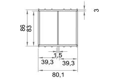 Wavin Ventiza Glue Socket PVC Oval 195x80 mm M/M