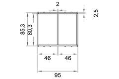 Wavin Ventiza Glue Socket PVC Oval 235x80 mm M/M