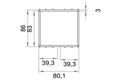 Wavin Ventiza Glue Socket PVC Oval 195x80 mm M/M