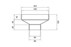 Wavin Ventiza Transition PVC Oval 195x80 mm to 80 mm M/M