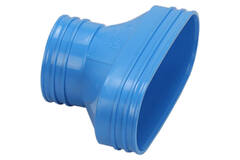 Wavin Ventiza Transition PVC Oval 195x80 mm to 80 mm M/M