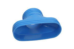 Wavin Ventiza Transition PVC Oval 195x80 mm to 80 mm M/M