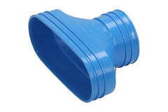 Wavin Ventiza Transition PVC Oval 195x80 mm to 80 mm M/M