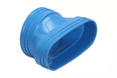 Wavin Ventiza Transition PVC Oval 195x80 mm to 125 mm M/M