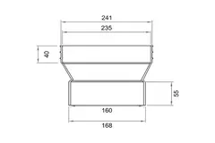 Wavin Ventiza Transition PVC Oval 235x80 mm to 160 mm M/M