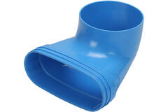 Wavin Ventiza End Piece 90 degrees PVC Oval 235x80x100 mm with diameter 160 mm M/M