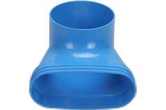 Wavin Ventiza End Piece 90 degrees PVC Oval 235x80x100 mm with diameter 160 mm M/M