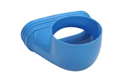 Wavin Ventiza End Piece 90 degrees PVC Oval 195x80x70 mm with diameter 125 mm M/M