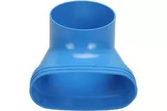 Wavin Ventiza End Piece 90 degrees PVC Oval 195x80x70 mm with diameter 125 mm M/M