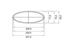 Wavin Ventiza end cap PVC oval duct 235x80 mm