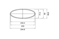 Wavin Ventiza end cap PVC oval duct 235x80 mm