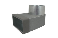 Thermoduct angled corner piece 220x80 mm to diameter 150 mm