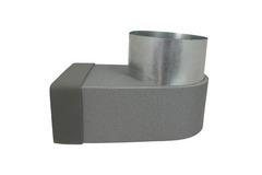 Thermoduct angled corner piece 220x80 mm to diameter 150 mm